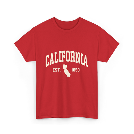 California Est 1850 California T-Shirt - Red