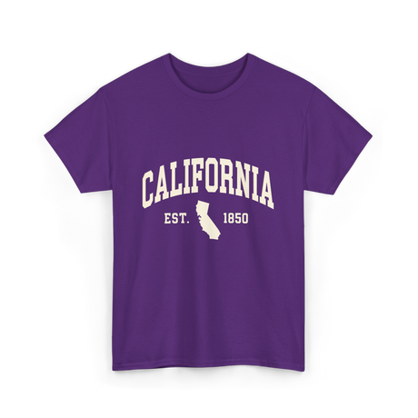 California Est 1850 California T-Shirt - Purple