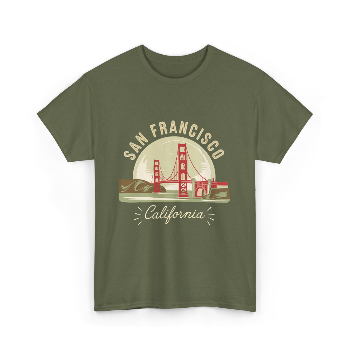 California T-Shirt - Military Green