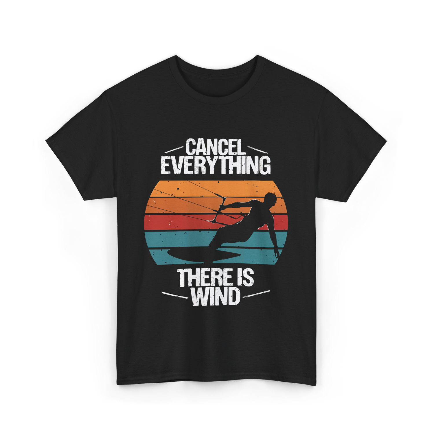 Cancel Everything Kitesurfing Kiteboarder T-Shirt - Black