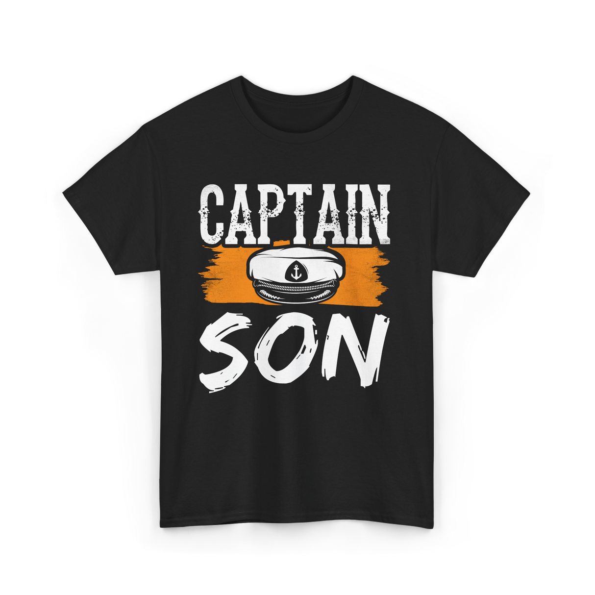 Captain Son Boat Nautical T-Shirt - Black