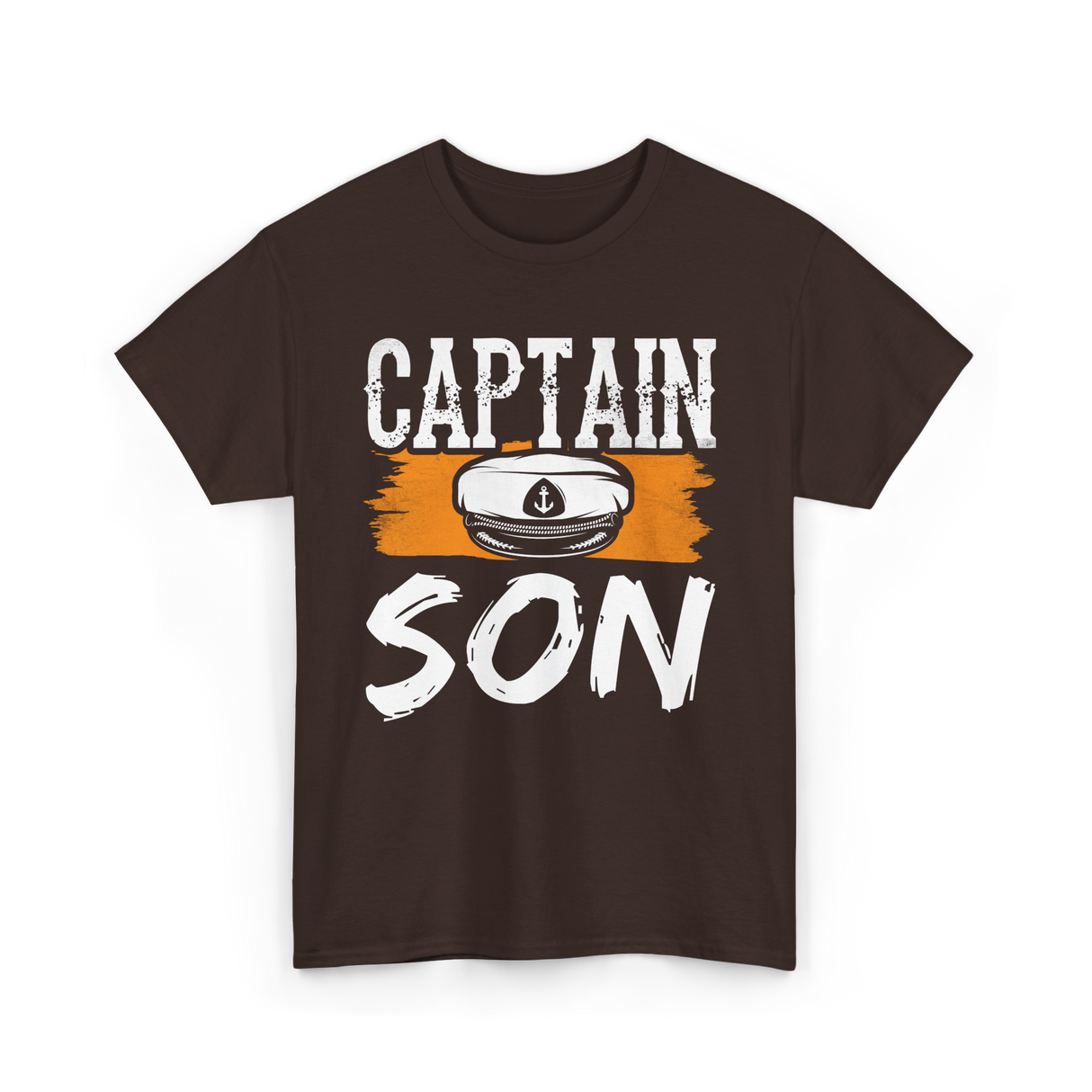 Captain Son Boat Nautical T-Shirt - Dark Chocolate