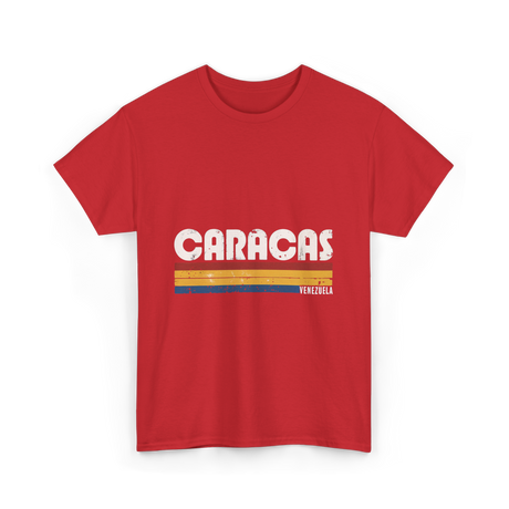 Caracas Venezuela Vintage Style T-Shirt - Red