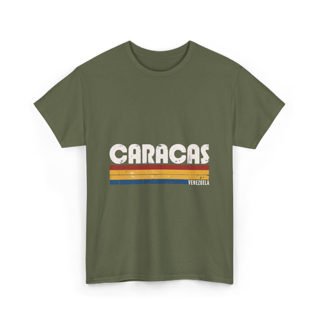 Caracas Venezuela Vintage Style T-Shirt - Military Green