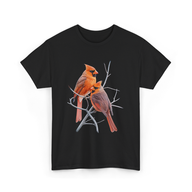 Cardinals Birds Wildlife Nature T-Shirt - Black