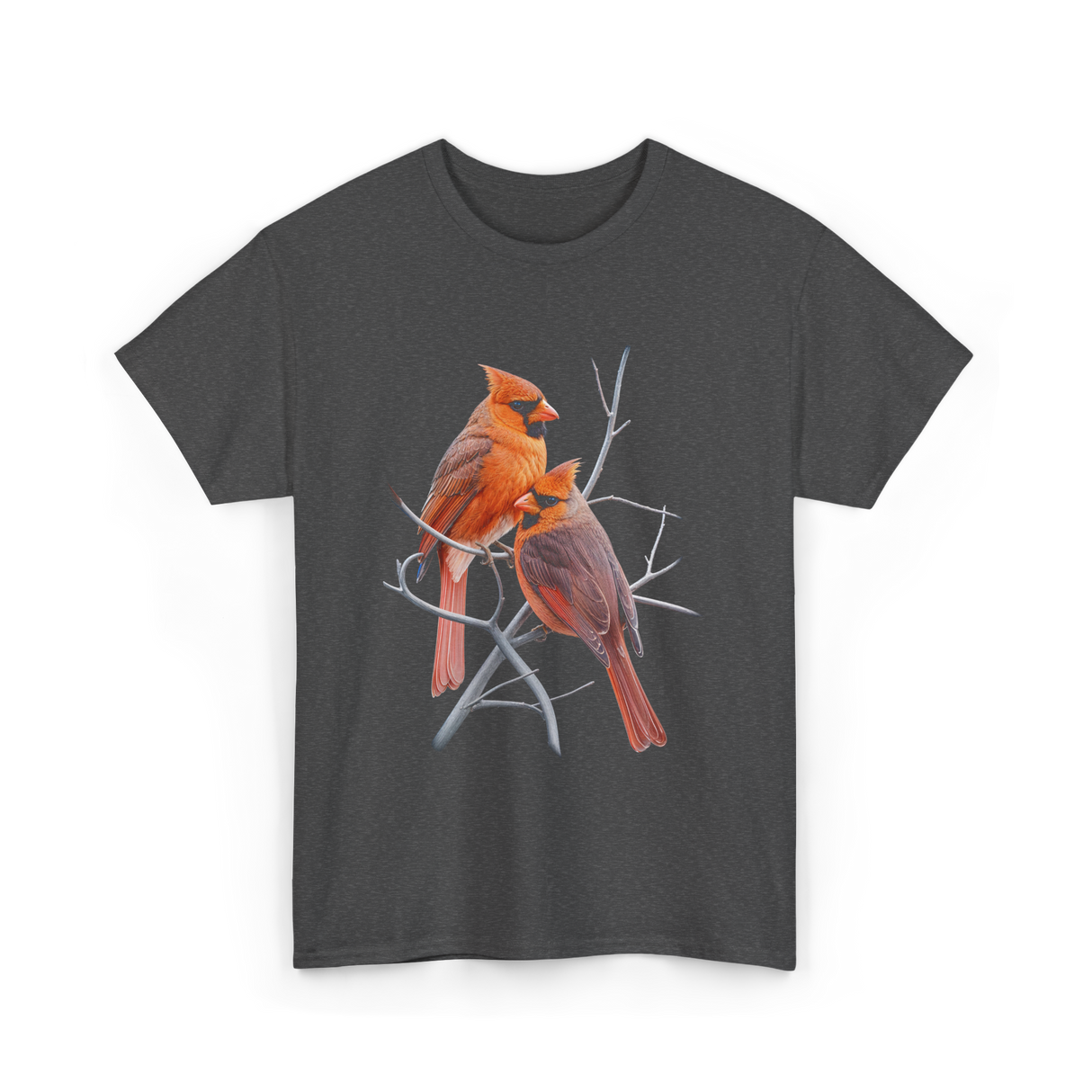 Cardinals Birds Wildlife Nature T-Shirt - Dark Heather