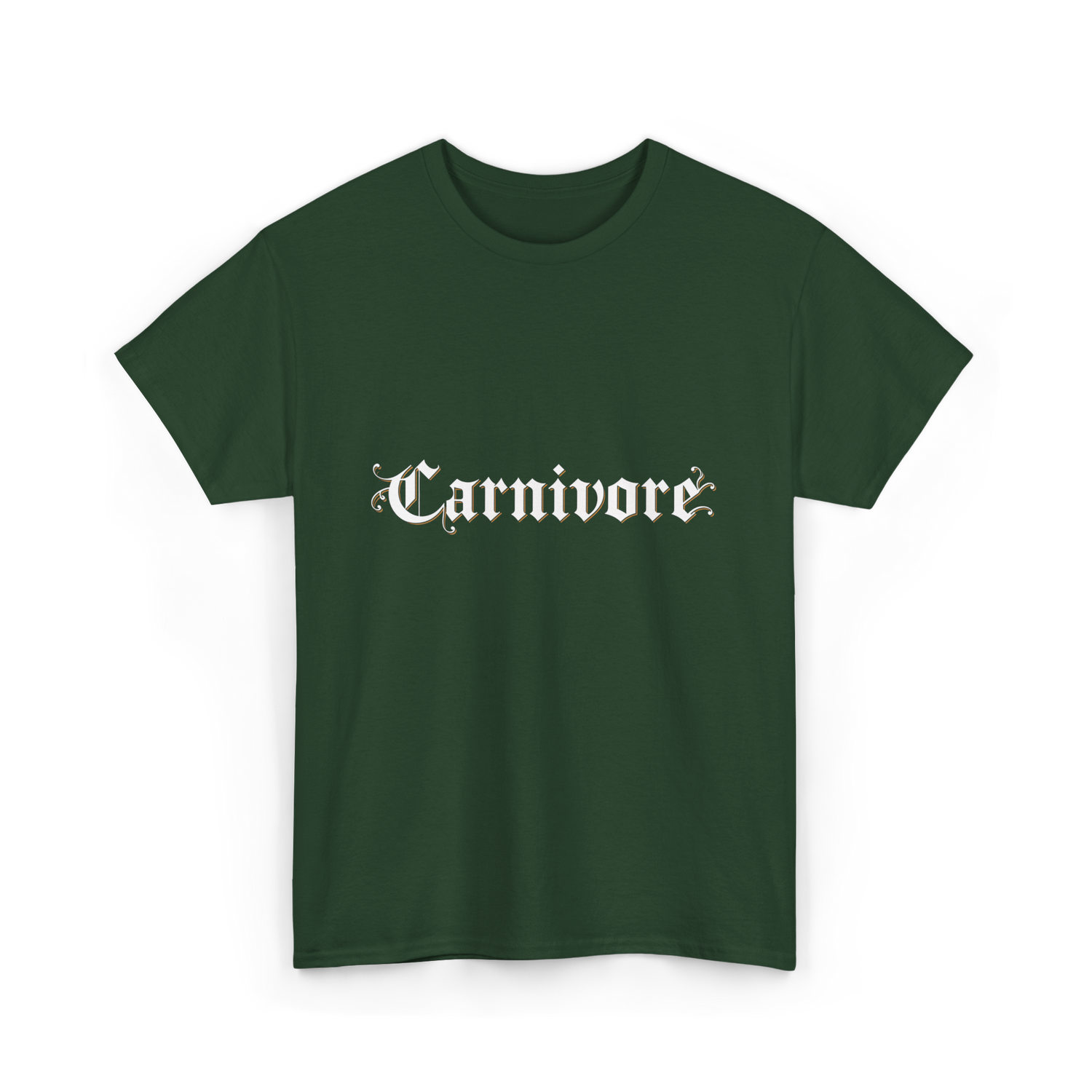 Carnivore Diet Nutrition T-Shirt - Forest Green