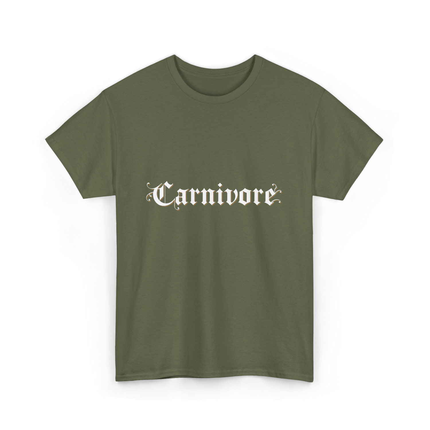 Carnivore Diet Nutrition T-Shirt - Military Green