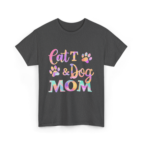 Cat and Dog Mom Pets T-Shirt - Dark Heather