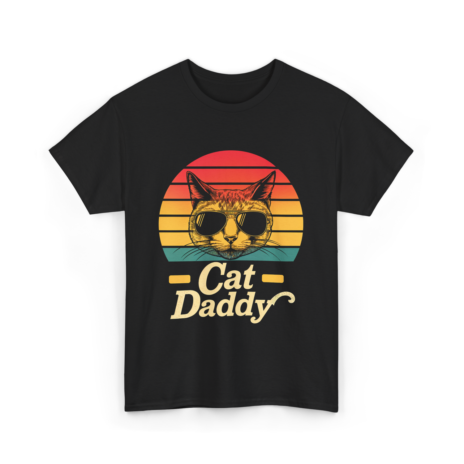 Cat Daddy Cat Lover T-Shirt - Black