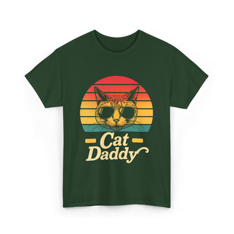 Cat Daddy Cat Lover T-Shirt - Forest Green