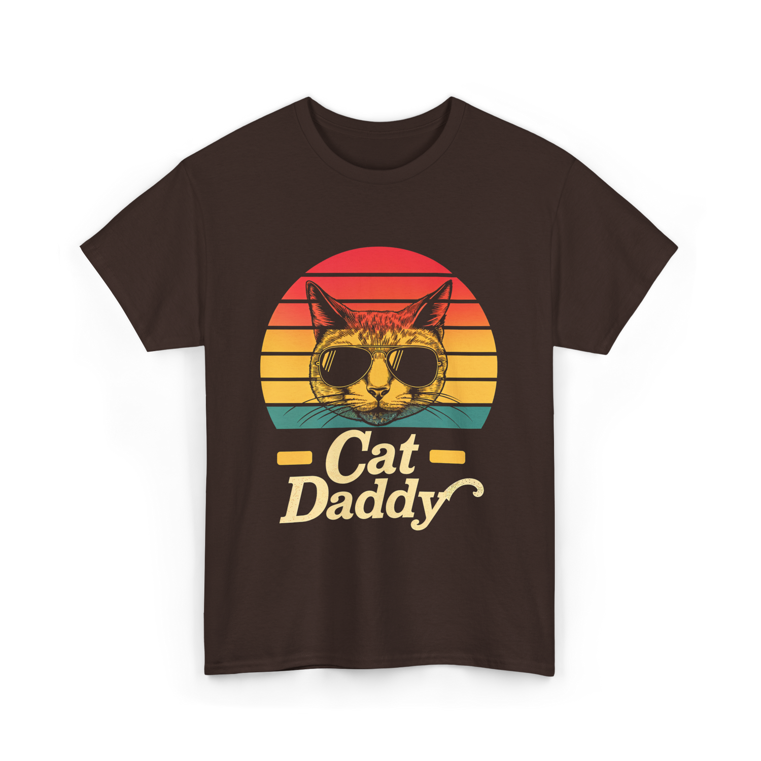 Cat Daddy Cat Lover T-Shirt - Dark Chocolate