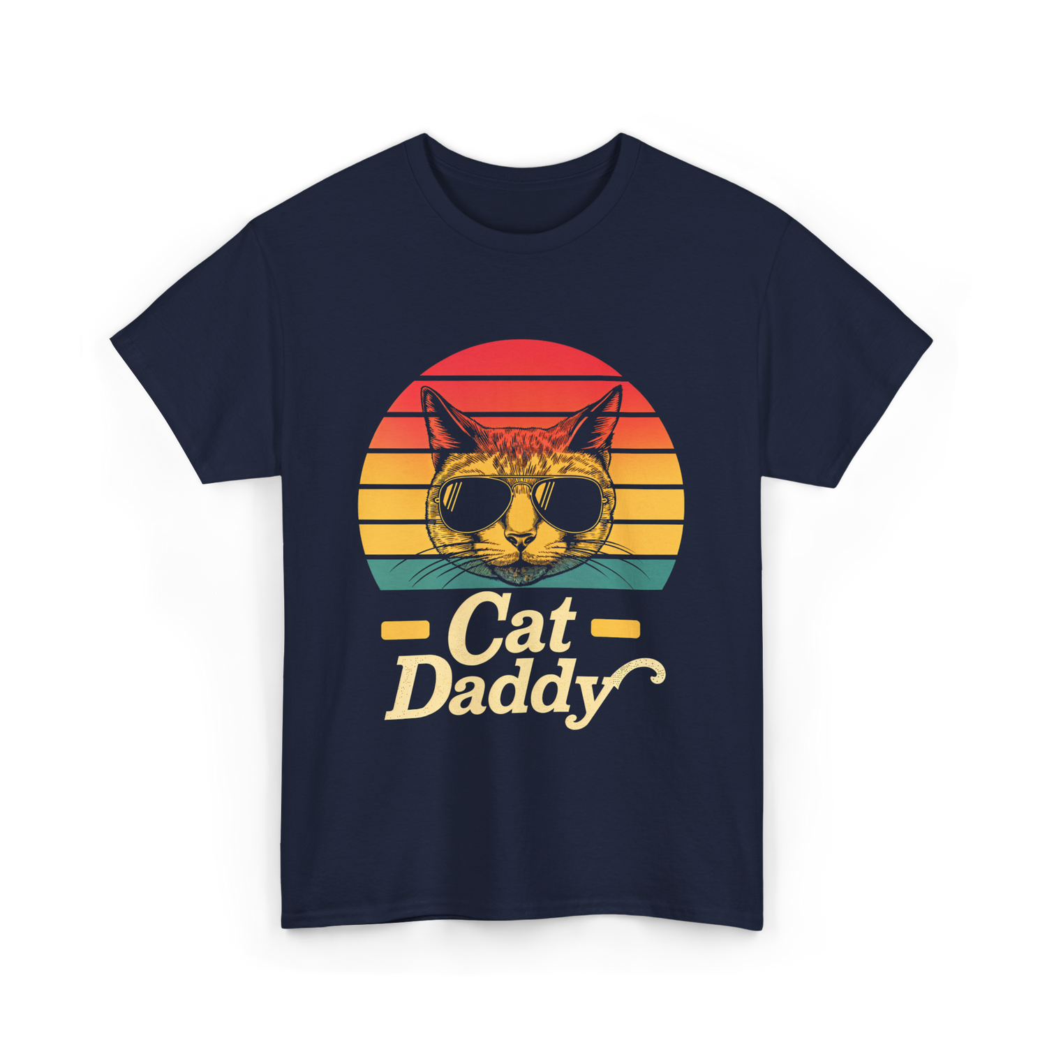 Cat Daddy Cat Lover T-Shirt - Navy