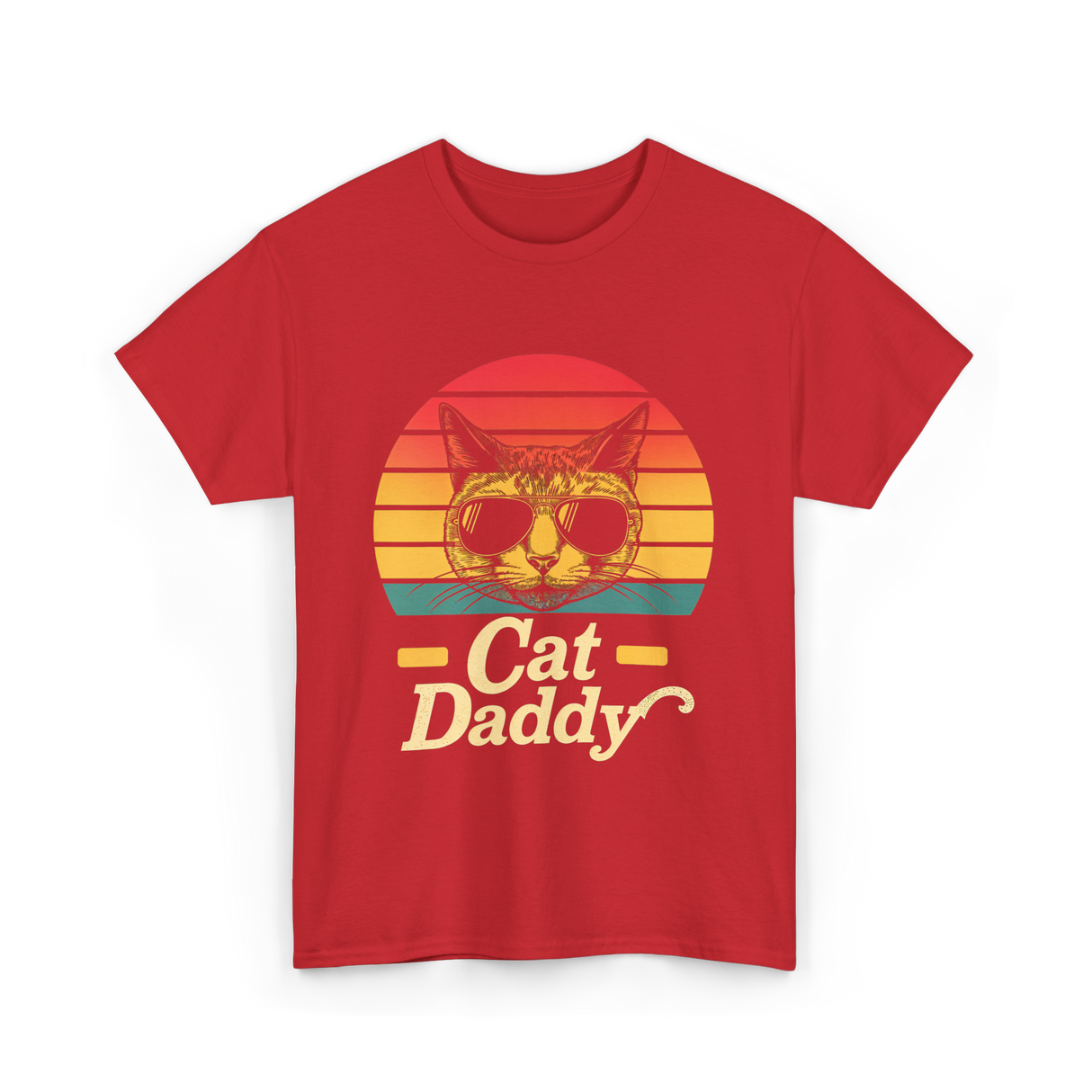 Cat Daddy Cat Lover T-Shirt - Red