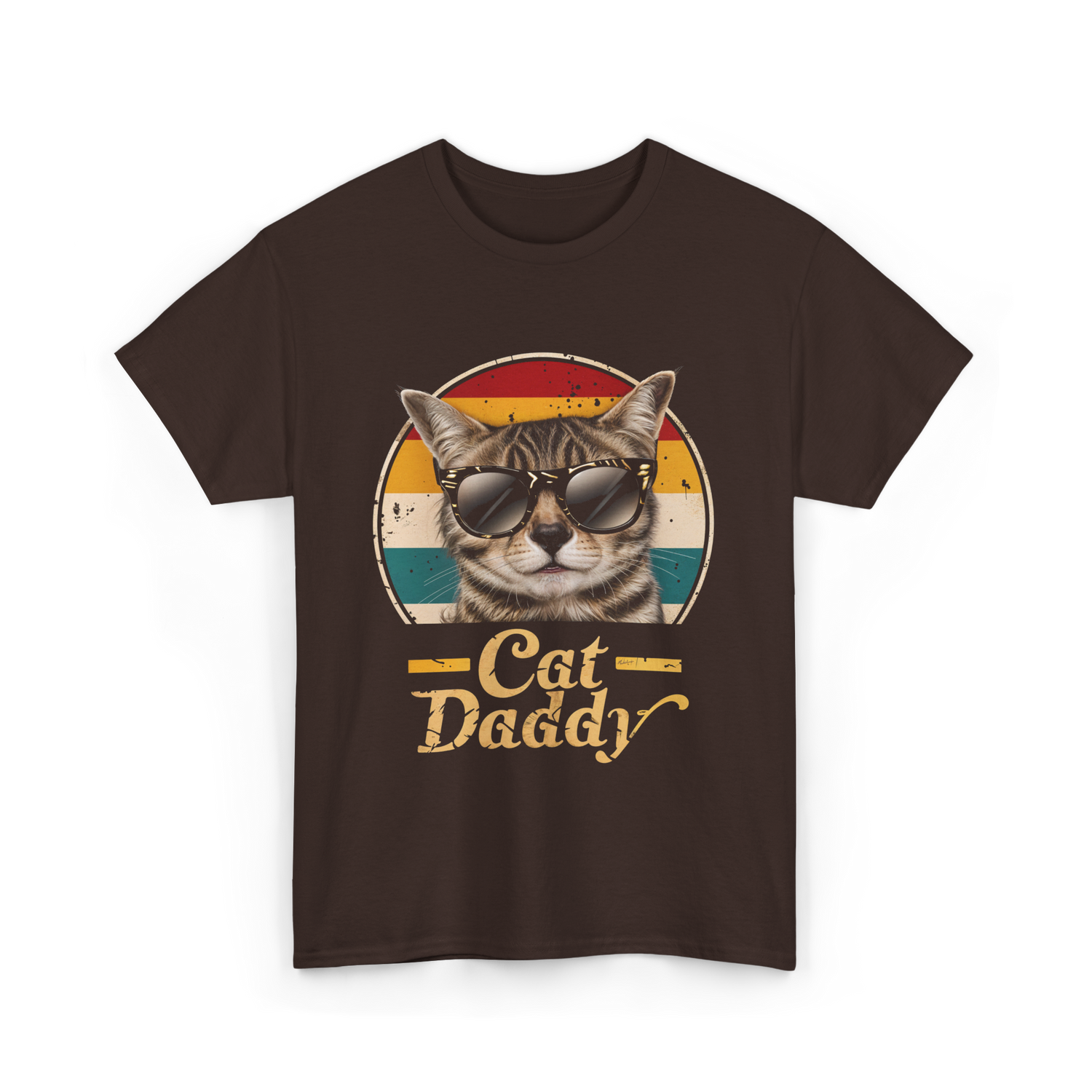 Cat Daddy Cat T-Shirt - Dark Chocolate