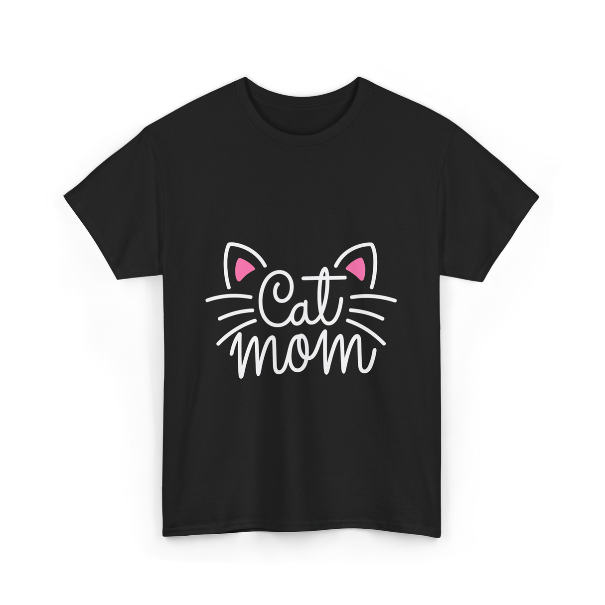 Cat Mom Cat Lover Family T-Shirt - Black