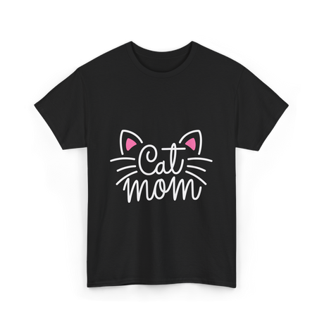 Cat Mom Cat Lover Family T-Shirt - Black