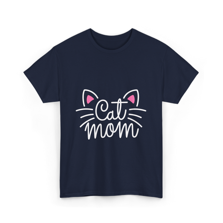 Cat Mom Cat Lover Family T-Shirt - Navy