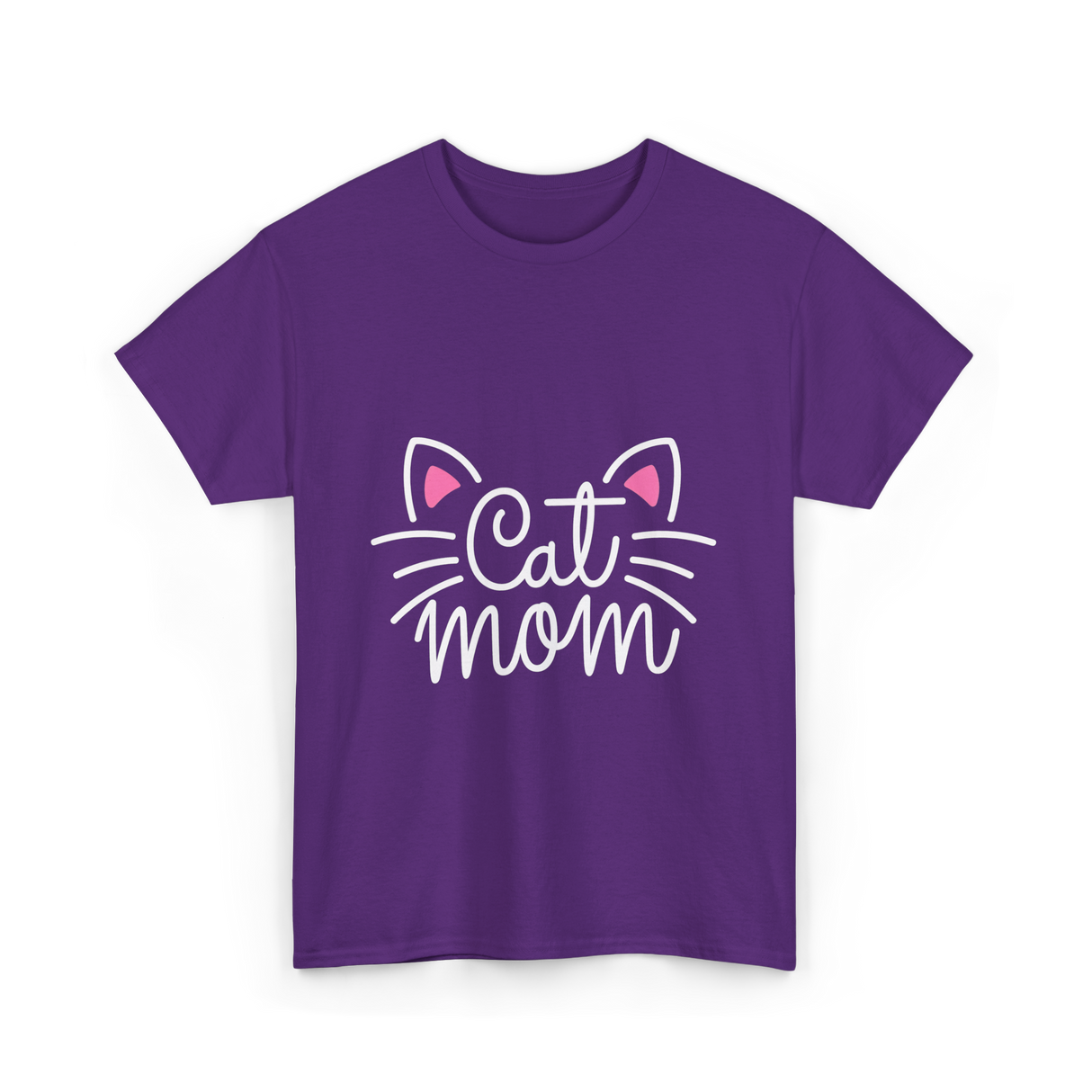Cat Mom Cat Lover Family T-Shirt - Purple