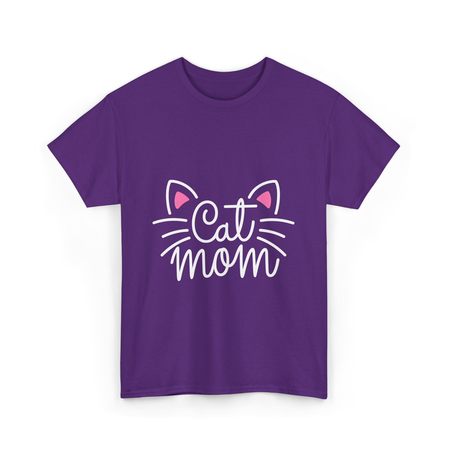 Cat Mom Cat Lover Family T-Shirt - Purple