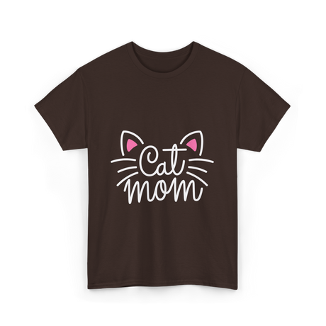 Cat Mom Cat Lover Family T-Shirt - Dark Chocolate