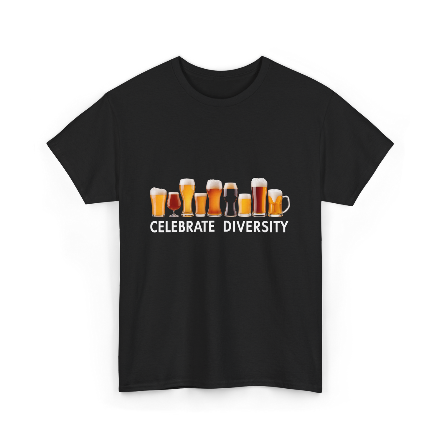 Celebrate Diversity Craft Beer T-Shirt - Black
