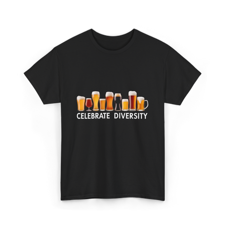 Celebrate Diversity Craft Beer T-Shirt - Black