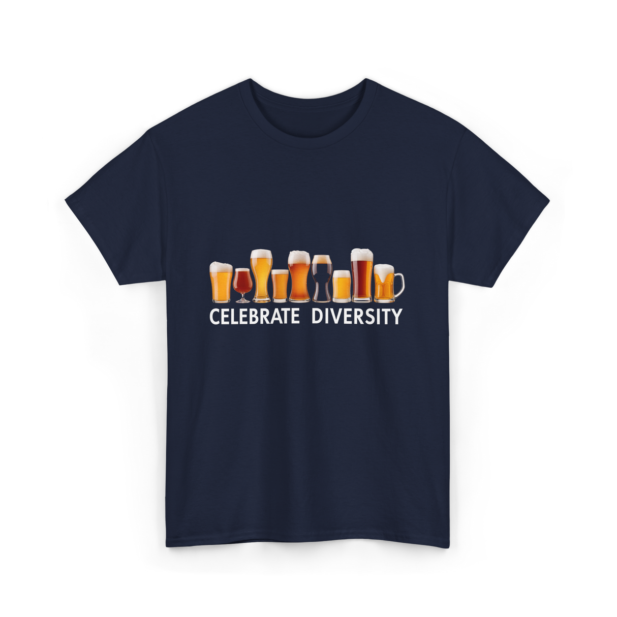 Celebrate Diversity Craft Beer T-Shirt - Navy