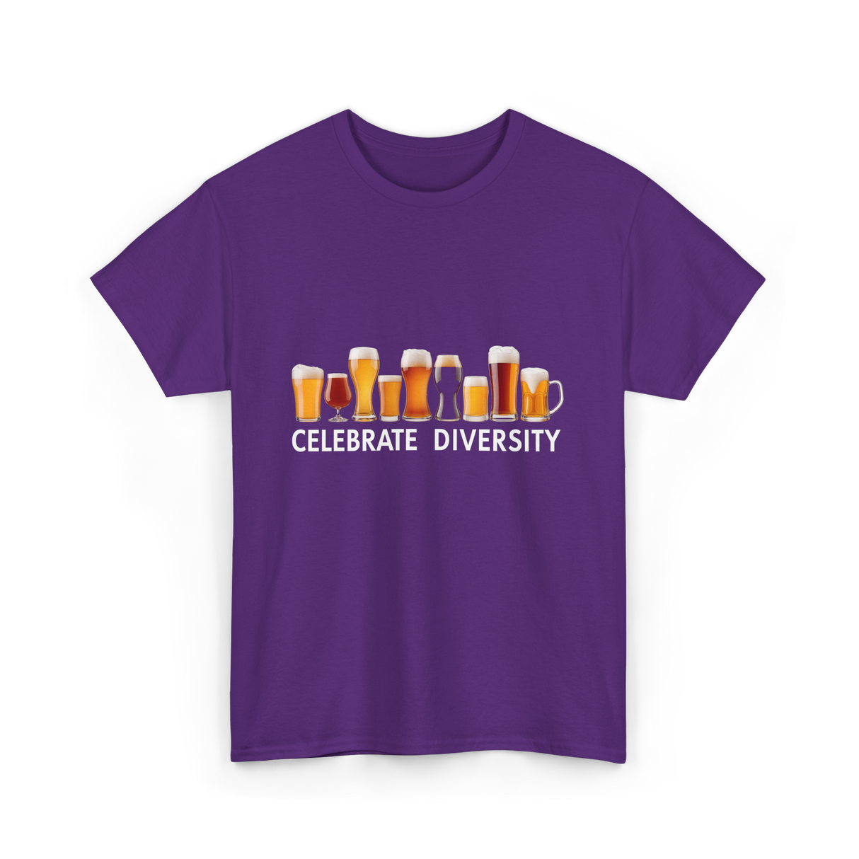 Celebrate Diversity Craft Beer T-Shirt - Purple