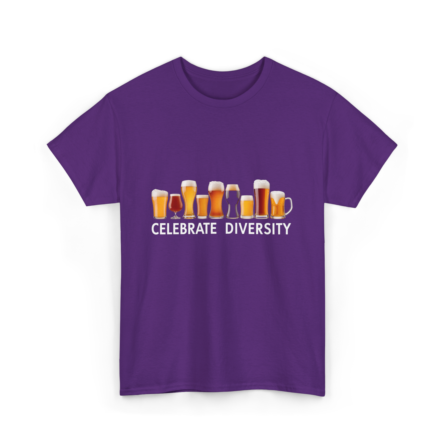 Celebrate Diversity Craft Beer T-Shirt - Purple