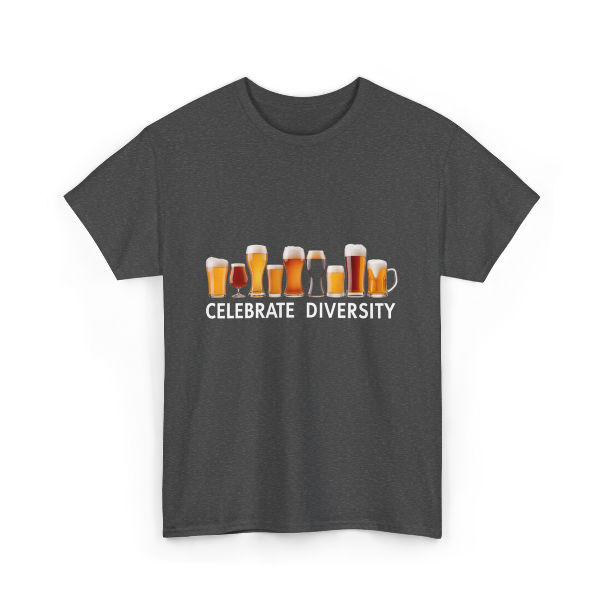 Celebrate Diversity Craft Beer T-Shirt - Dark Heather
