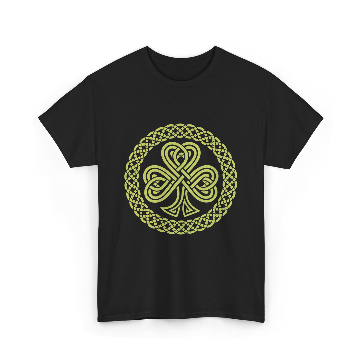 Celtic Knot Four Leaf Clover T-Shirt - Black