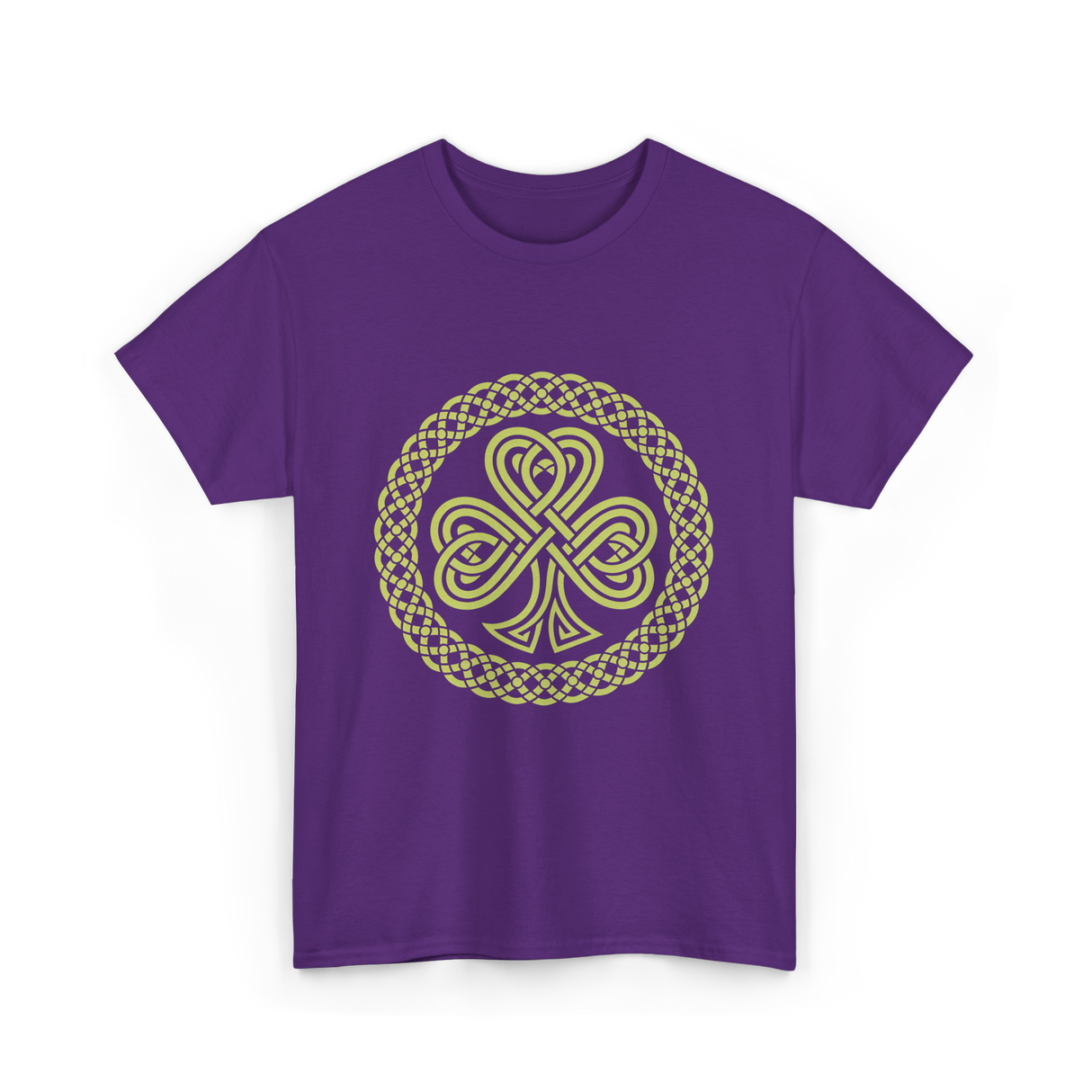 Celtic Knot Four Leaf Clover T-Shirt - Purple