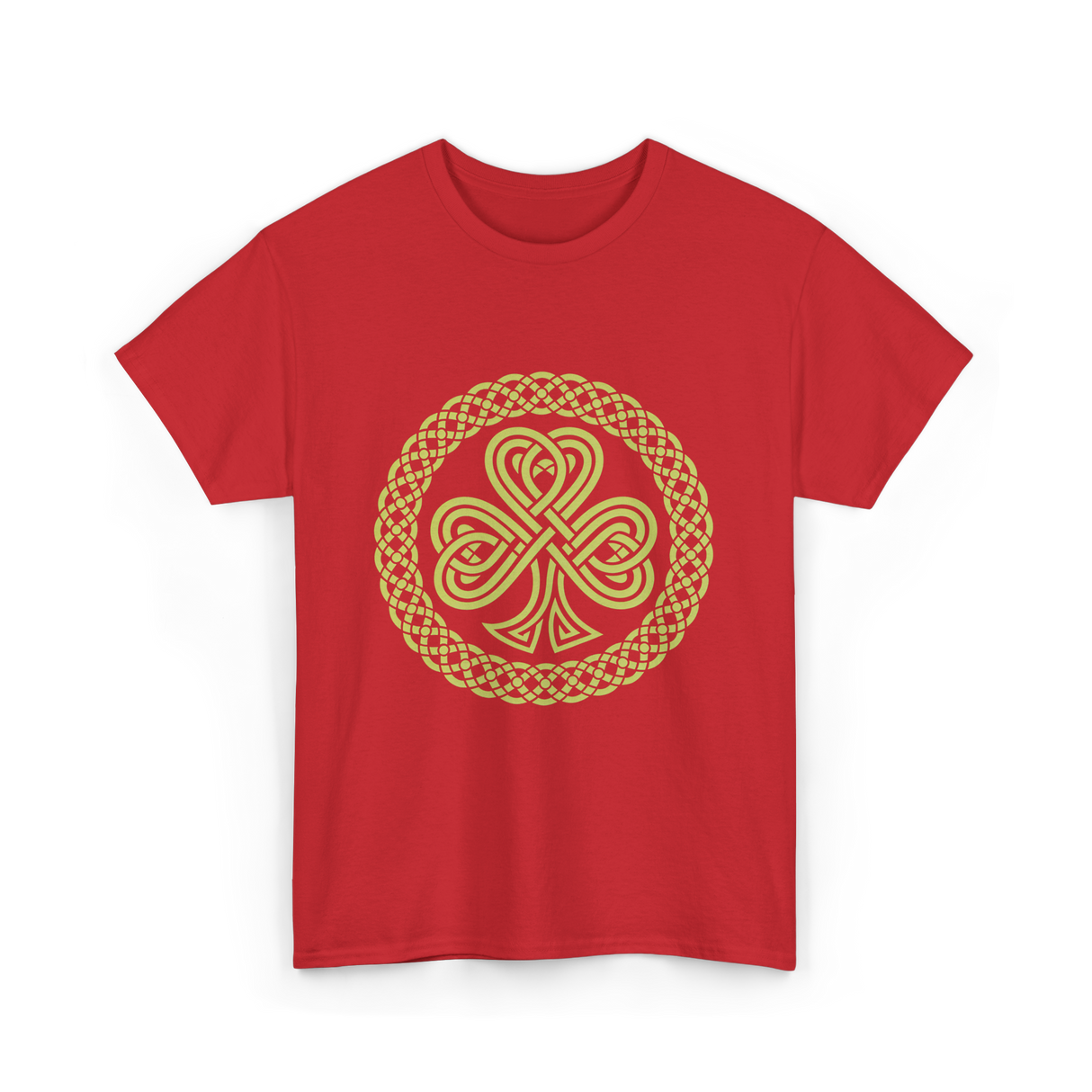 Celtic Knot Four Leaf Clover T-Shirt - Red