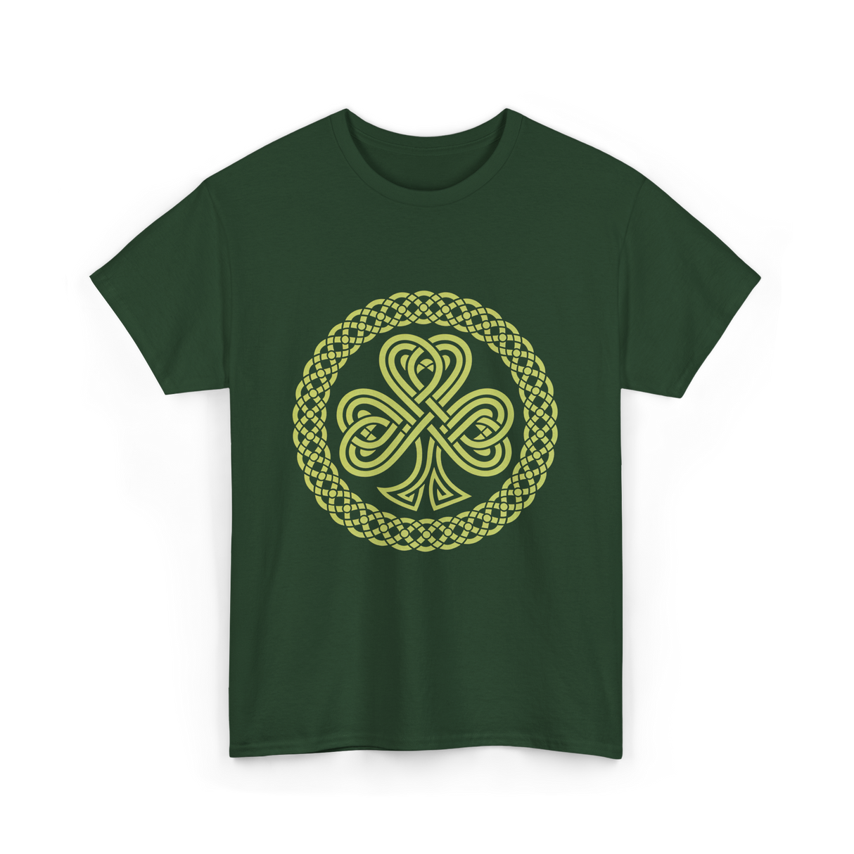Celtic Knot Four Leaf Clover T-Shirt - Forest Green