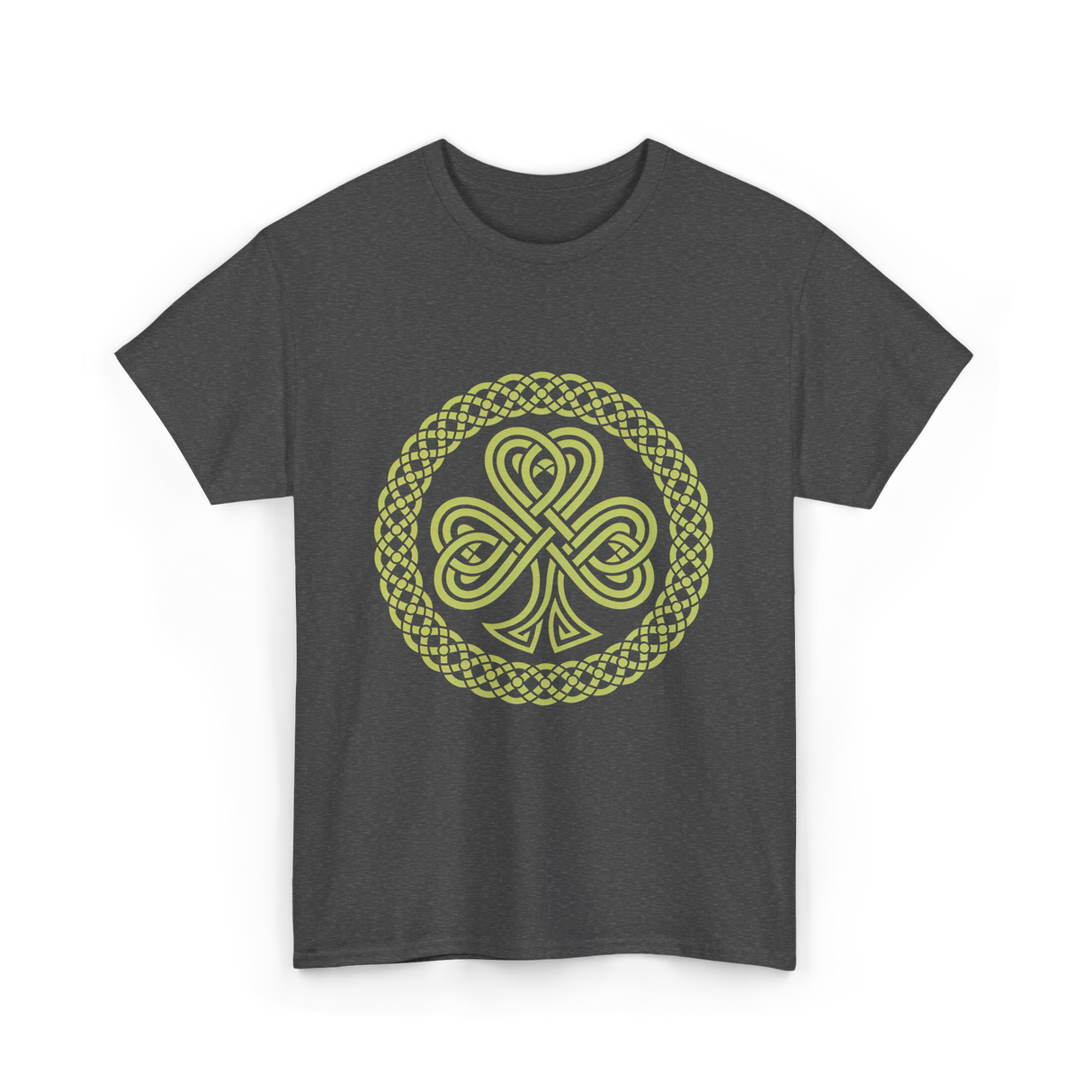 Celtic Knot Four Leaf Clover T-Shirt - Dark Heather