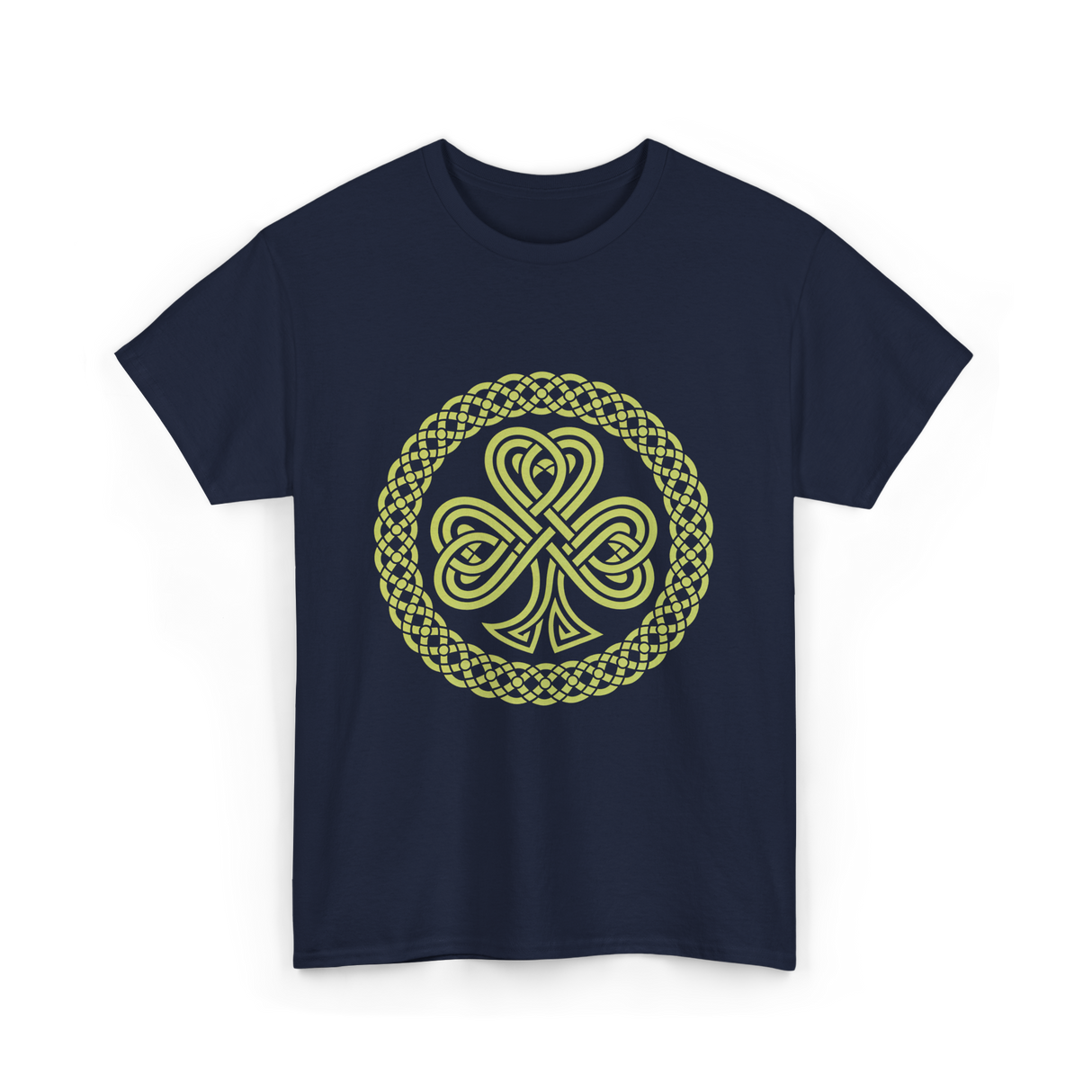 Celtic Knot Four Leaf Clover T-Shirt - Navy