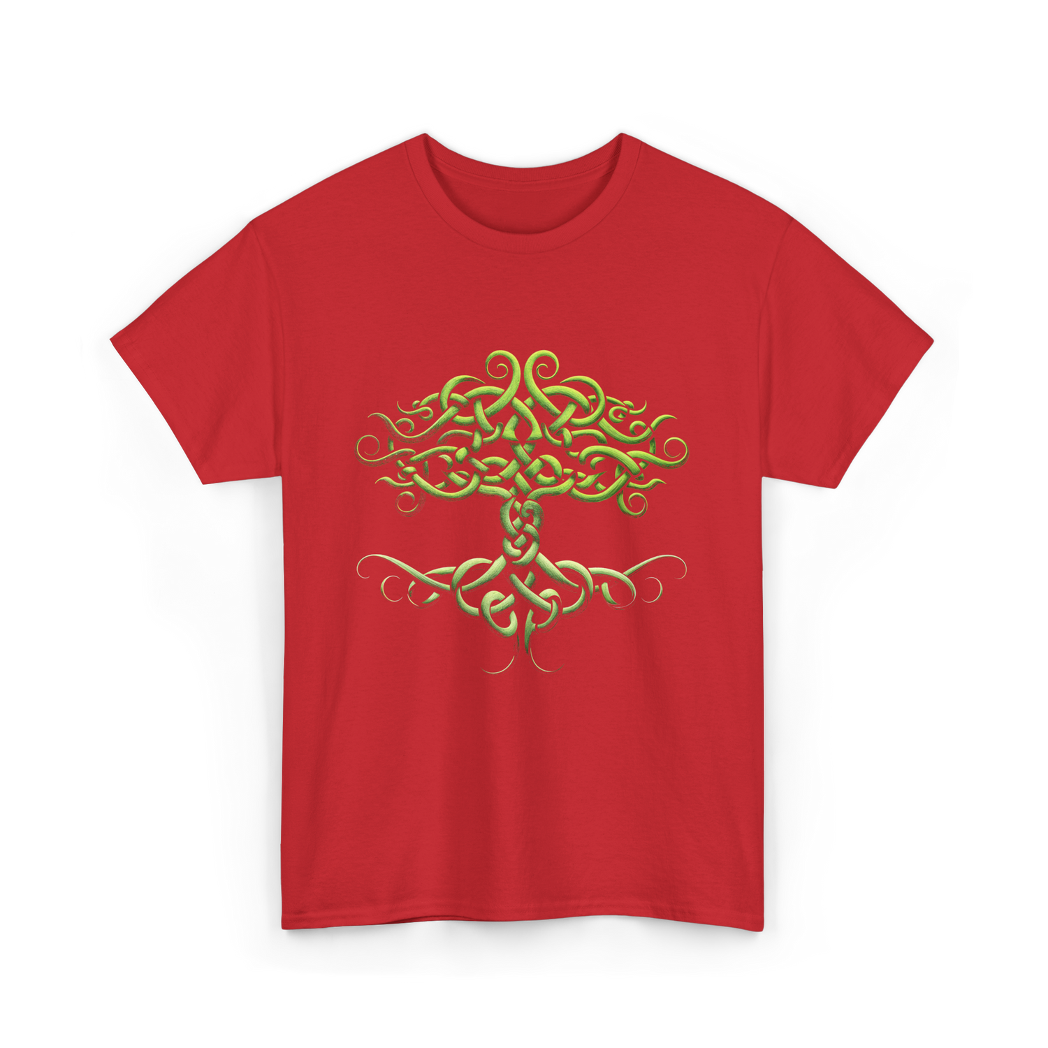Celtic Knot Tree Celtic Symbol T-Shirt - Red
