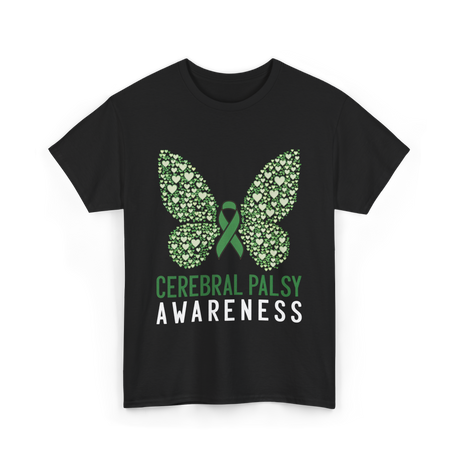 Cerebral Palsy Awareness Butterfly T-Shirt - Black