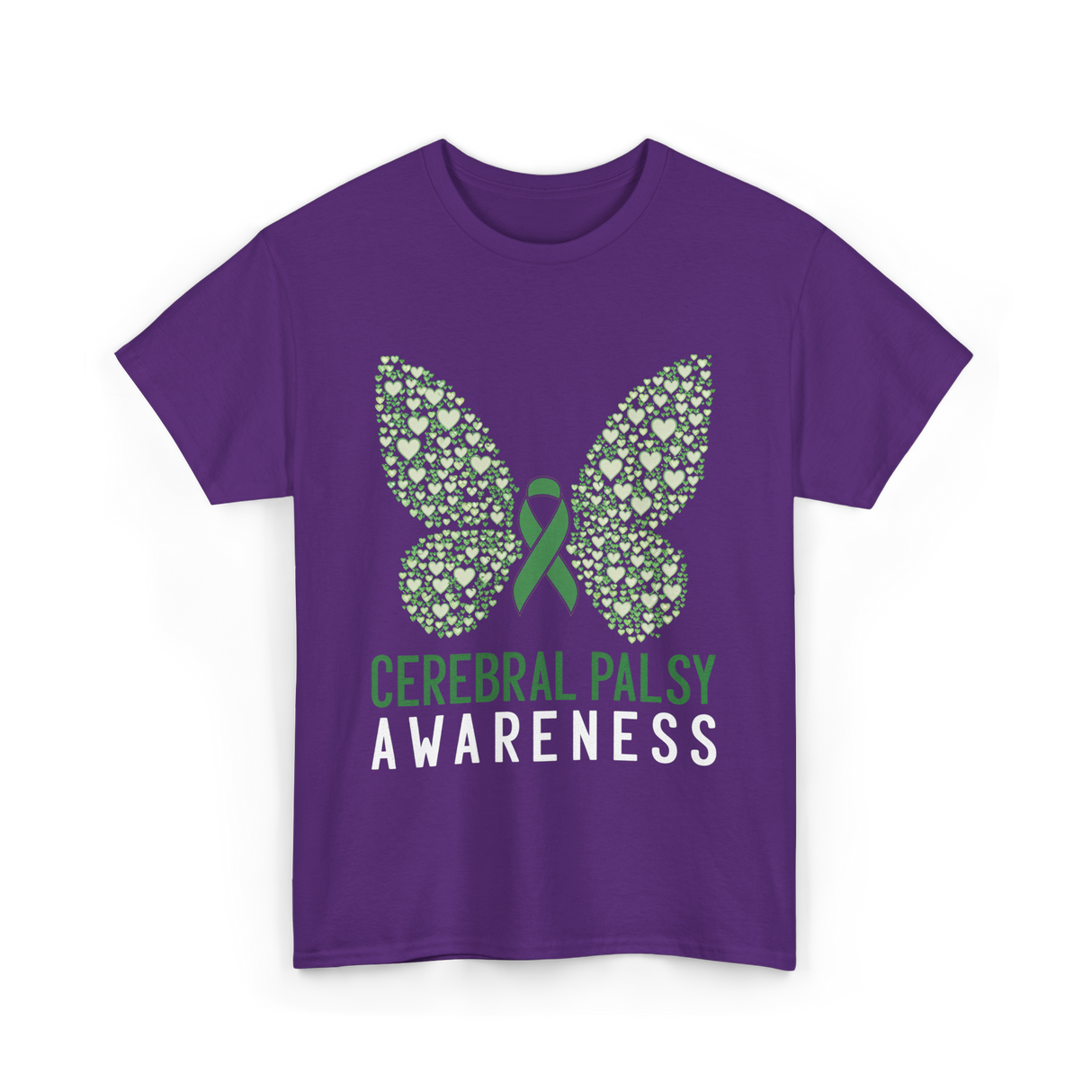 Cerebral Palsy Awareness Butterfly T-Shirt - Purple