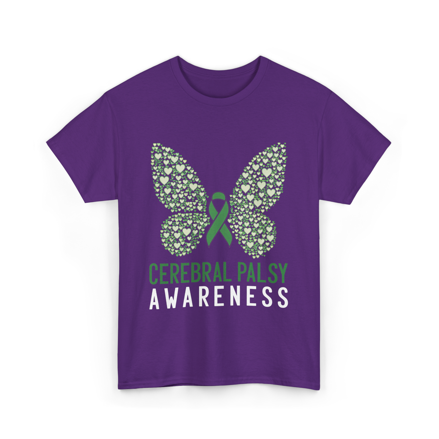 Cerebral Palsy Awareness Butterfly T-Shirt - Purple