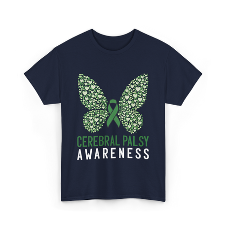 Cerebral Palsy Awareness Butterfly T-Shirt - Navy