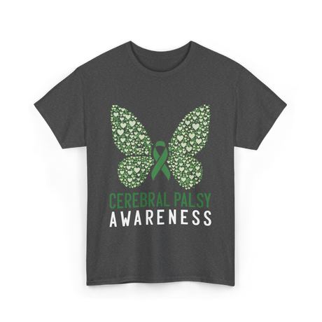 Cerebral Palsy Awareness Butterfly T-Shirt - Dark Heather