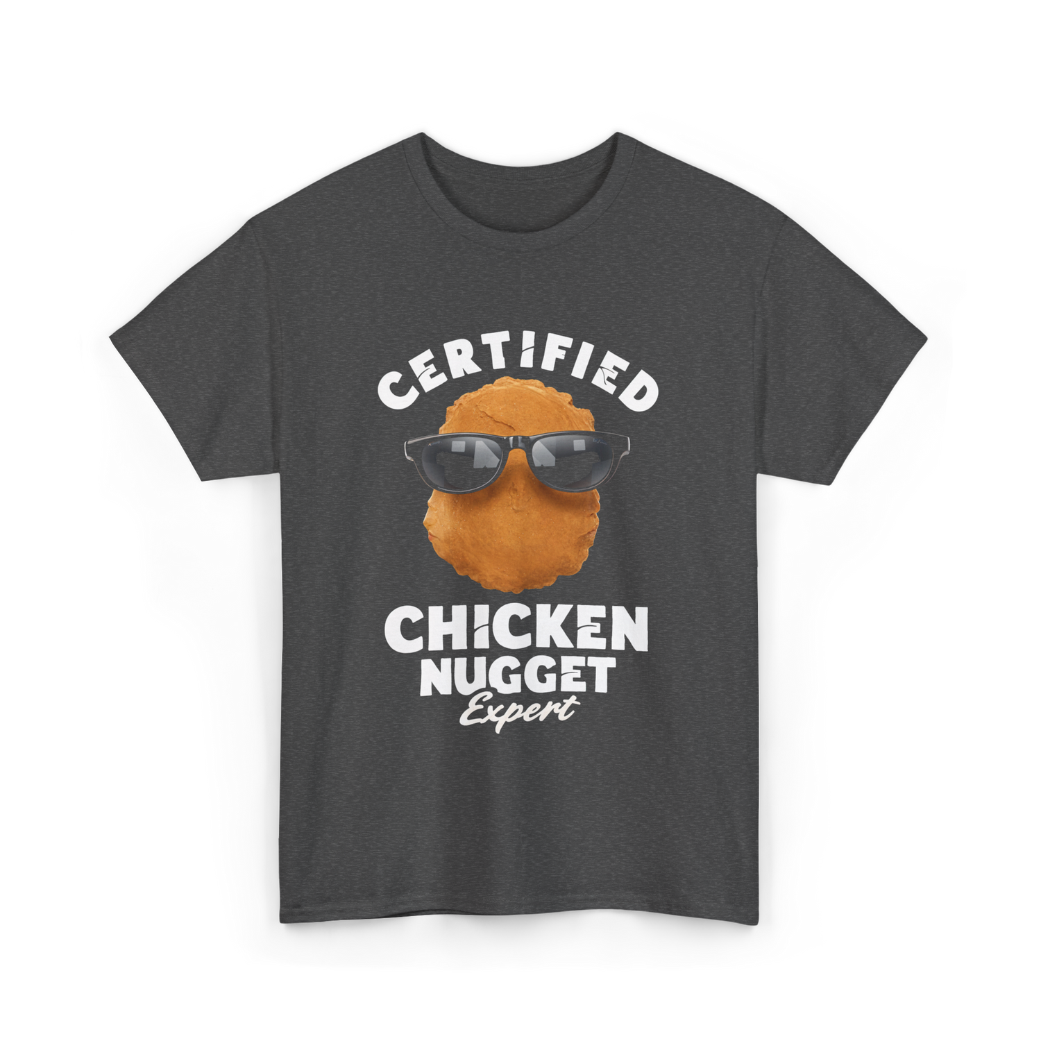 Certified Chicken Nugget Expert Chicken Nugget T-Shirt - Dark Heather