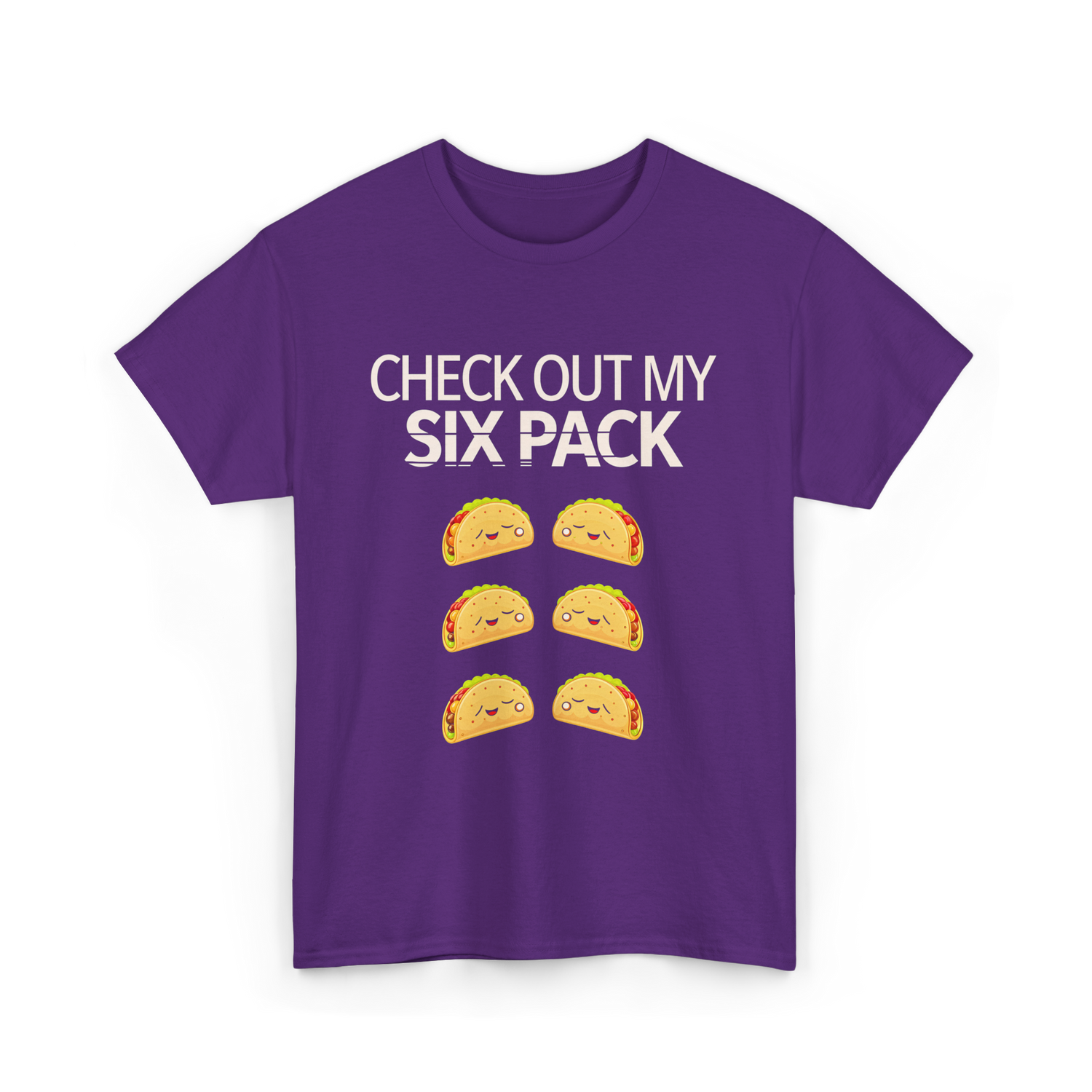 Check Out My Six Pack Taco T-Shirt - Purple