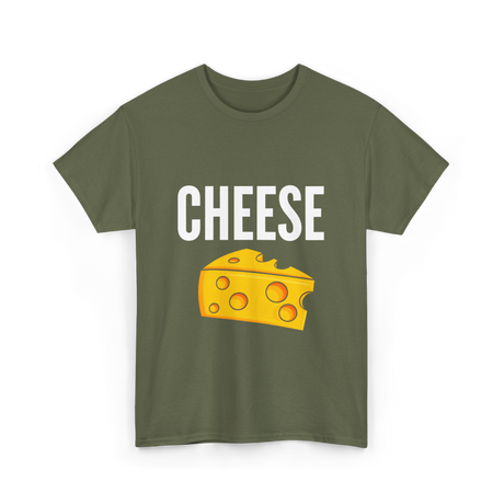 Cheese Cheeseheads Cheese Lovers T-Shirt - Military Green