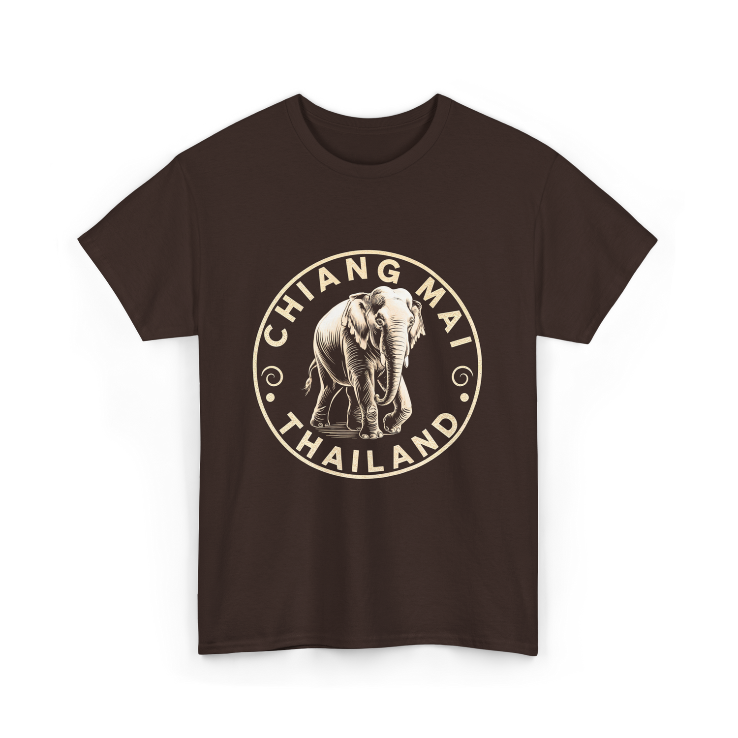 Chiang Mai Thailand Elephant T-Shirt - Dark Chocolate