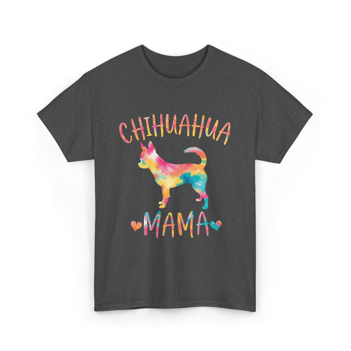 Chihuahua Mama Colorful Dog Mom T-Shirt - Dark Heather