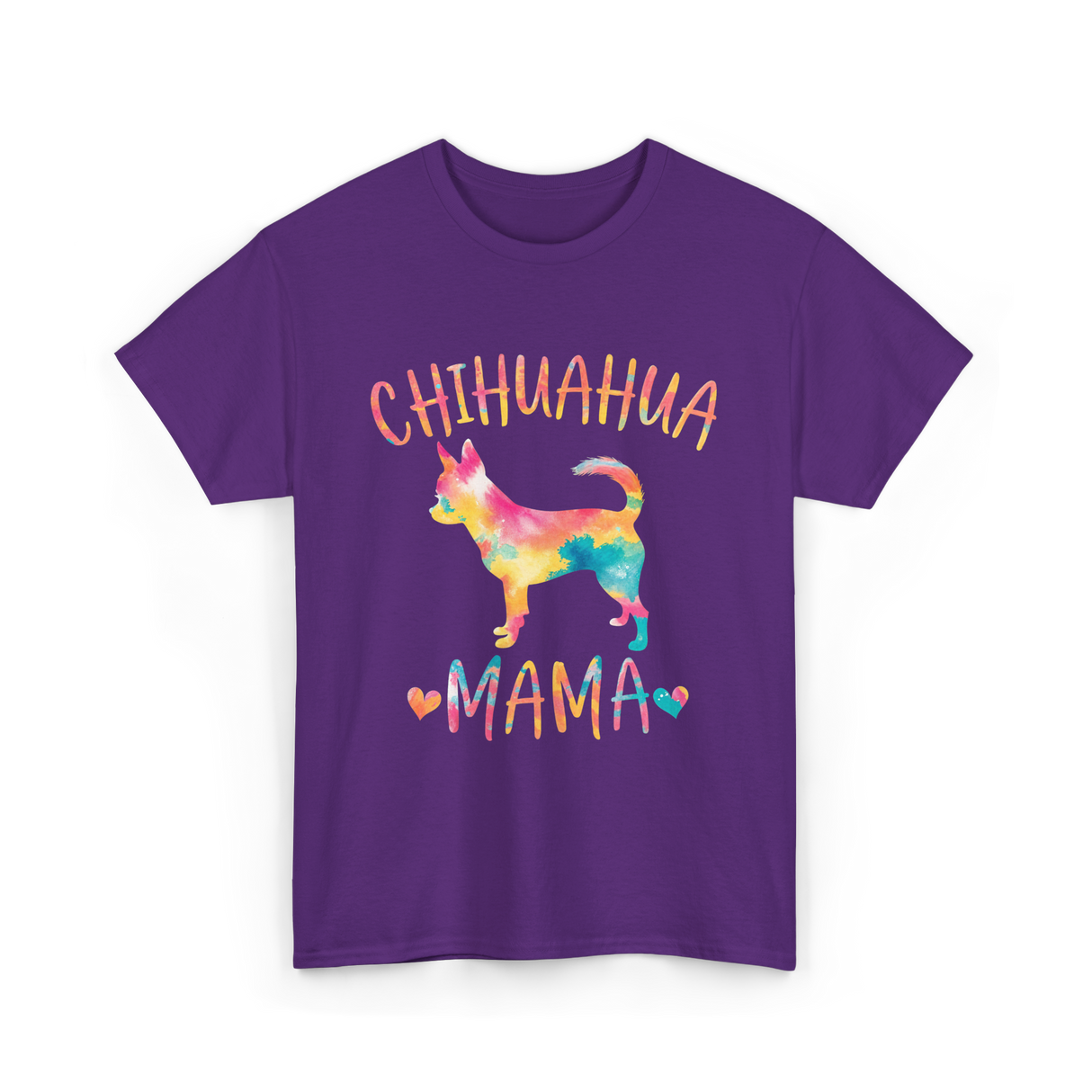 Chihuahua Mama Colorful Dog Mom T-Shirt - Purple