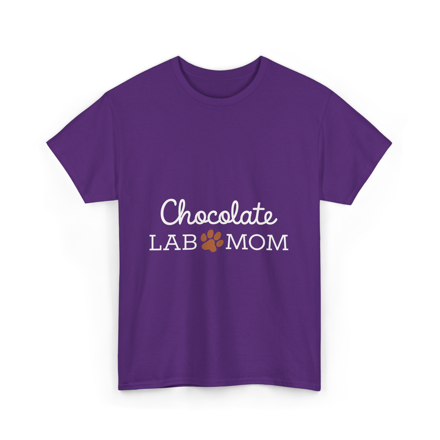 Chocolate Lab Mom Dog Lover T-Shirt - Purple